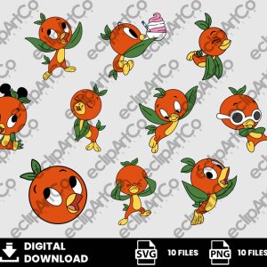 10 Clipart - Orange Bird Svg, Florida Svg