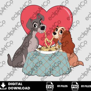 01 Clipart - Valentine Day Lady And The Tramp Png, Valentines Day Png