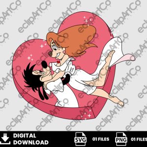 01 Clipart - Valentine Day Max and Roxanne Png, Max and Roxanne Love Png, Valetines Day Png