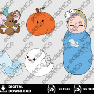 05 Clipart - Cinderella Baby Svg, Cenicienta Baby Svg, Baby Shower Svg