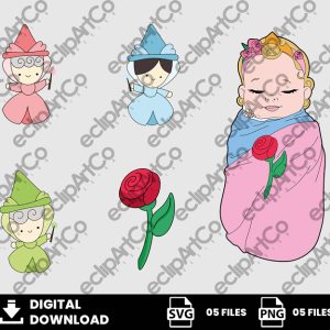 05 Clipart - Aurora Baby Svg, Aurora Baby Png, Baby Shower Svg