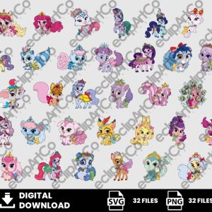 32 Clipart - Palace Pets Svg, Pets Svg, Love, Princess Svg
