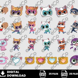 25 Clipart - SuperKitties Svg, SuperKitties Png, Kitties Svg