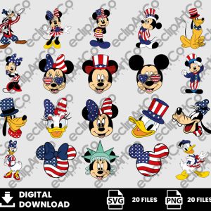 20 Clipart - 4th July Mickey Svg, 4th July Svg, America Svg
