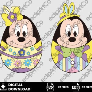 02 Clipart - Easter day Svg, Easter Day Disney Svg, Easter day Mickey Svg, Easter day Minnie Svg
