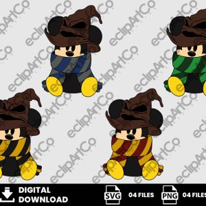 04 Clipart - Mickey Harry Potter Svg, Wizard Mickey Svg, Mickey Svg