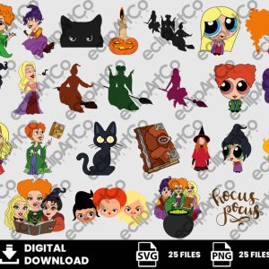 25 Clipart - Hocus Pocus Svg, Hocus Pocus Png, Abracadabra Svg,  Sanderson Sisters Svg, Villains Svg, Halloween Svg