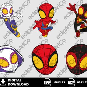 06 Clipart - Spidey and his Amazing Friends Svg, Spidey and his Amazing Friends Png, SpiderMan Svg, SuperHeroes Svg