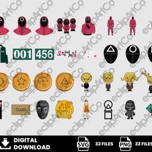 32 Clipart - Squid Game Svg, Squid Game Png, El Juego Del Calamar Svg, El Juego Del Calamar Png