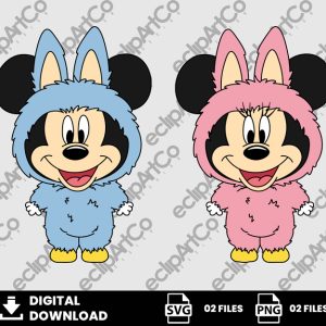 02 Clipart - Mickey And Minnie Labubu Png, Labubu Png, Labubu Svg, Mickey Png, Minnie Png