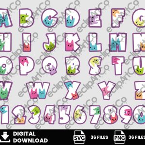 36 Clipart - Alphabet Gabby's Dollhouse - Numbers Gabby's Dollhouse - Gabby's Dollhouse Svg