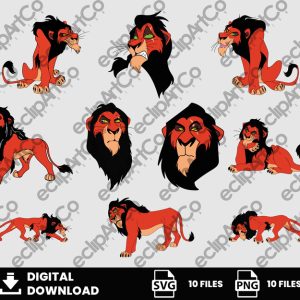 10 Clipart - Villains Svg, Scar Svg, Scar Png, The Lion King Svg, The Lion King Png