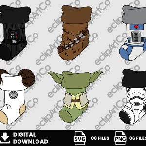 06 Clipart - Christmas, Christmas Stockings Star Wars Png, Christmas Stockings Star Wars Svg, Star Wars Svg, Star Wars Png