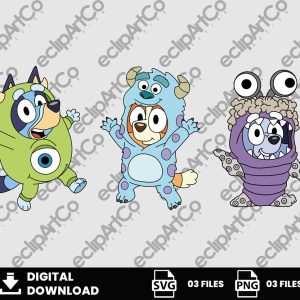 03 Clipart - Bluey - Monster Inc