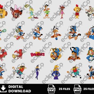 25 Clipart - Bonkers Characters Vector Pack, Bonkers Png, Bonkers Svg, SVG, PNG, Classic Cartoon, Clipart, Cut Files, Digital Download