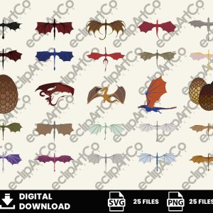25 Clipart - House of the Dragon Png, Game of Thrones Png, Dragon Files, Dragon, SVG, PNG, Classic Cartoon, Clipart, Cut Files, Digital Download
