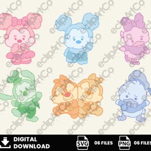 10 Clipart - Baby Shower Svg, Mickey & Friends Cloud Png, Mickey Baby Png, Cloud Png, Baby Svg, Blue Svg, Digital Download